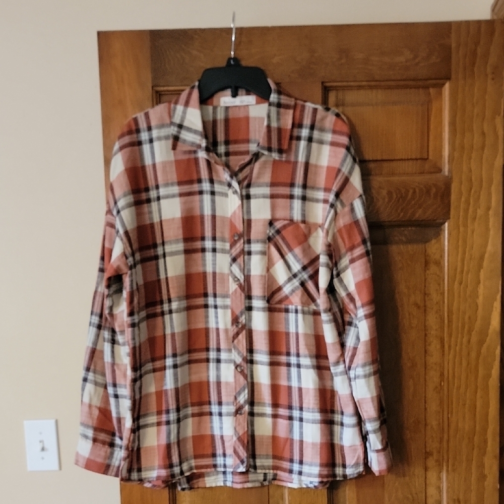 Plaid Button-Up Shirt